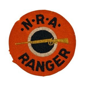NRA Unisex Patch Ranger Rifle Shooting Sports OS Orange Felt Embroidery